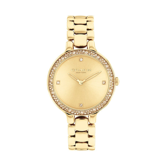 Coach 14504125 Women's Gold Stainless Steel Bracelet and Gold Dial Quartz Watch