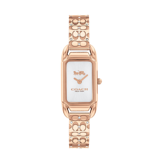 Coach 14504197 Women's Ionic Rose Gold Plated Steel Bangle Watch