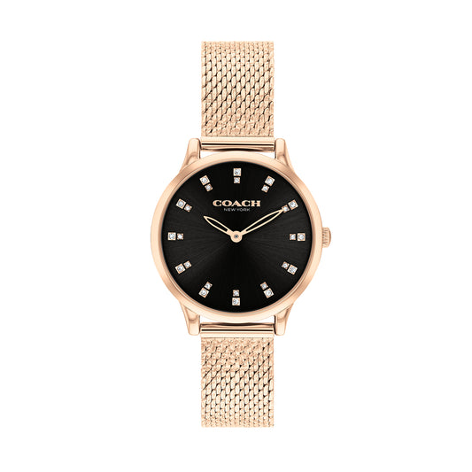 Coach 14504217 Women's Ionic Rose Gold Plated Steel Mesh Watch