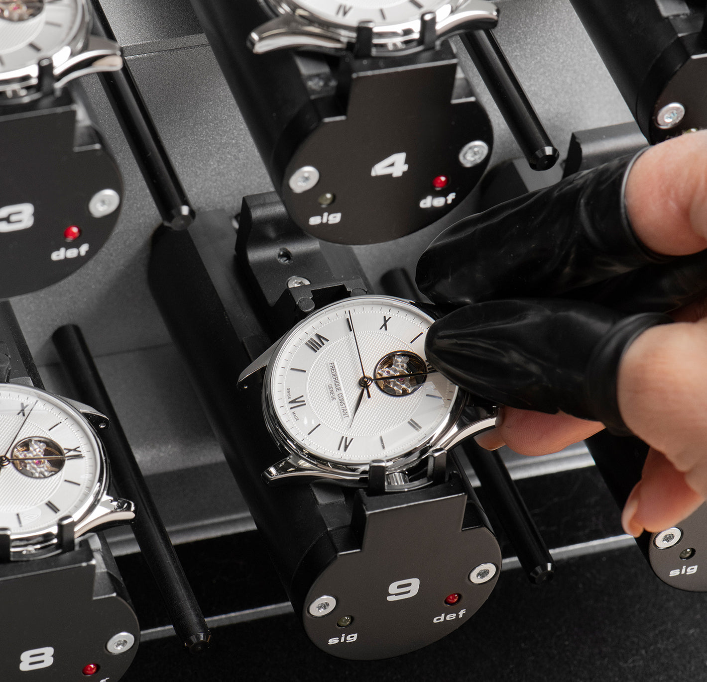 Frederique Constant watch being made