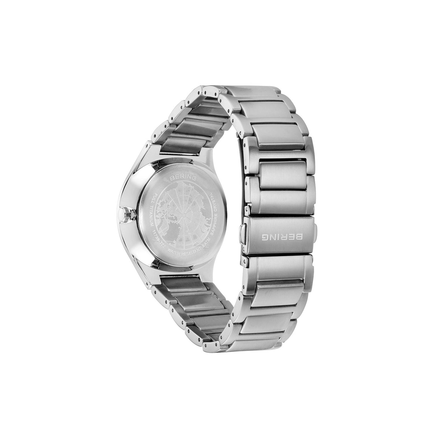 Bering 11739-772 Men's Silver Titanium Strap with Titanium Links Watch