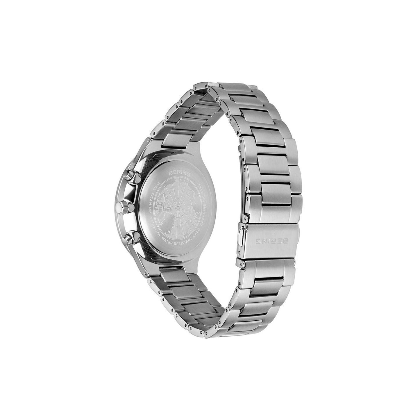 Bering 11743-704 Men's Silver Titanium Strap with Titanium Links Watch