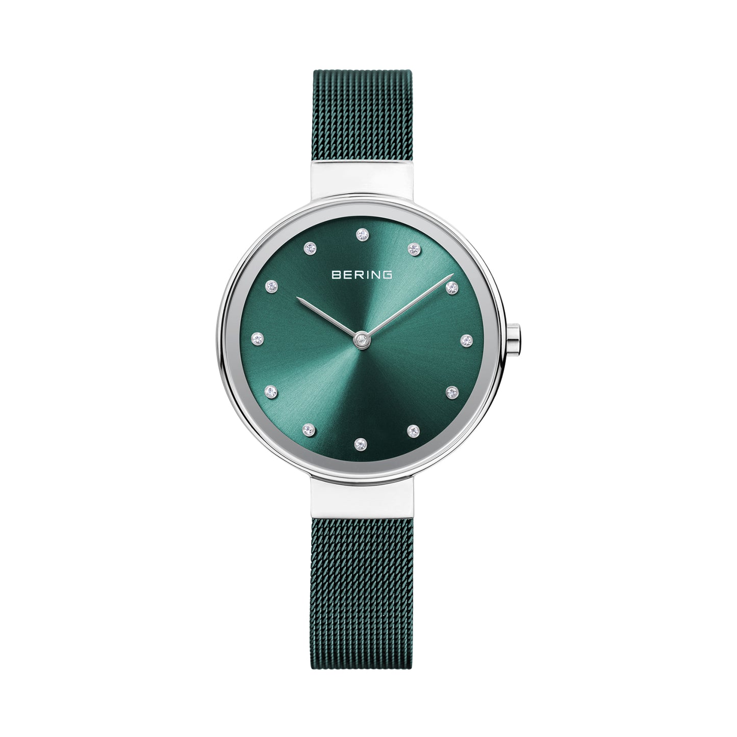 Bering 12034-808 Women's Green Steel Mesh Watch