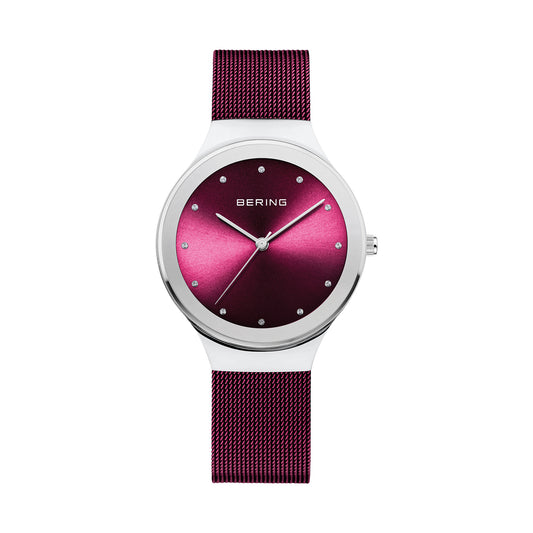 Bering 12934-909 Women's Purple Steel Mesh Watch