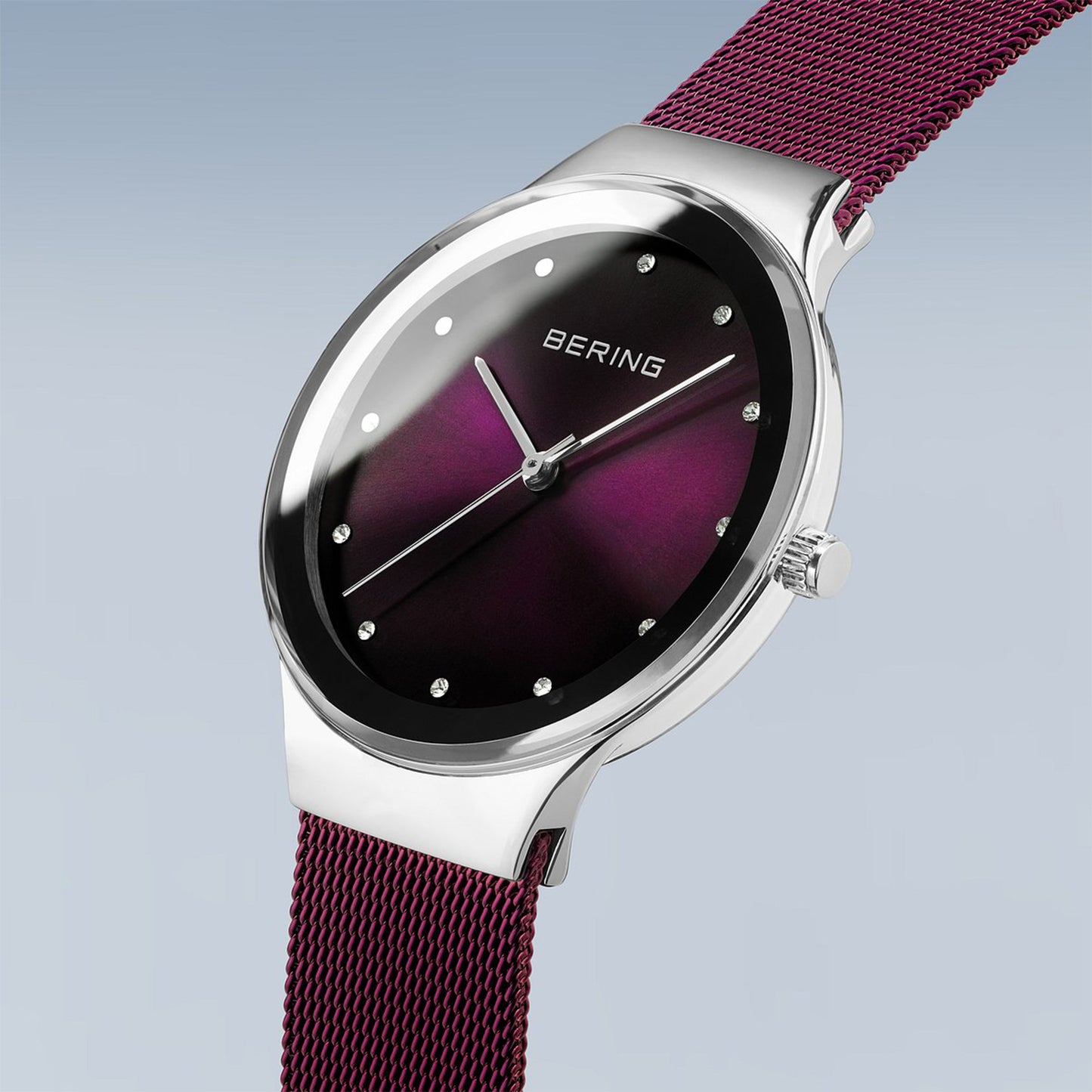 Bering 12934-909 Women's Purple Steel Mesh Watch