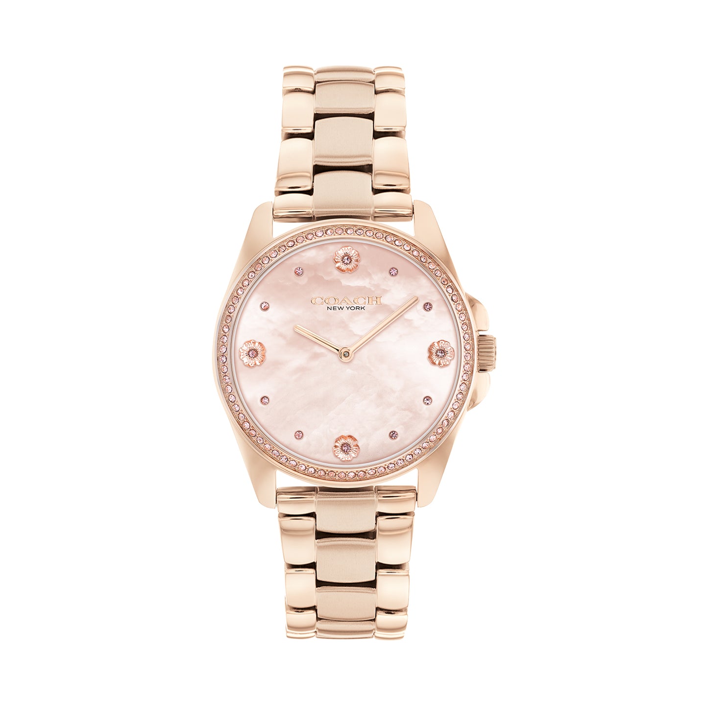 Coach 14504110 Women's Rose Gold Steel Bracelet and Blush Mother of Pe –  The Watch Store