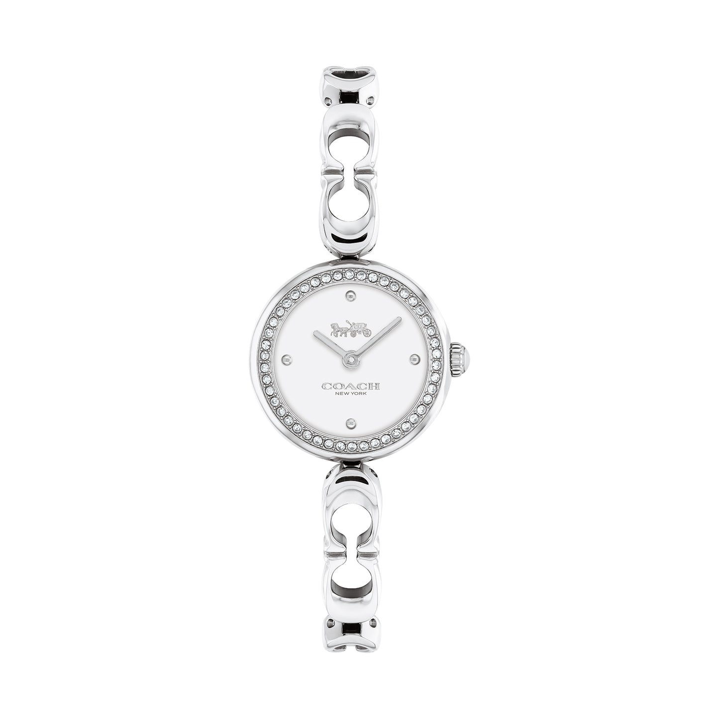 Coach 14504128 Women's Stainless Steel Bangle and White Dial Quartz Watch