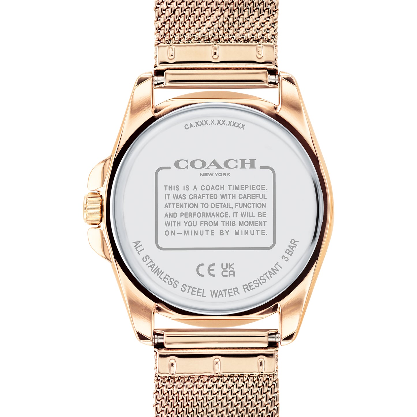 Coach 14504143 Women's Carnation Gold Stainless Steel Mesh Bracelet and Carnation Gold Dial Quartz Watch
