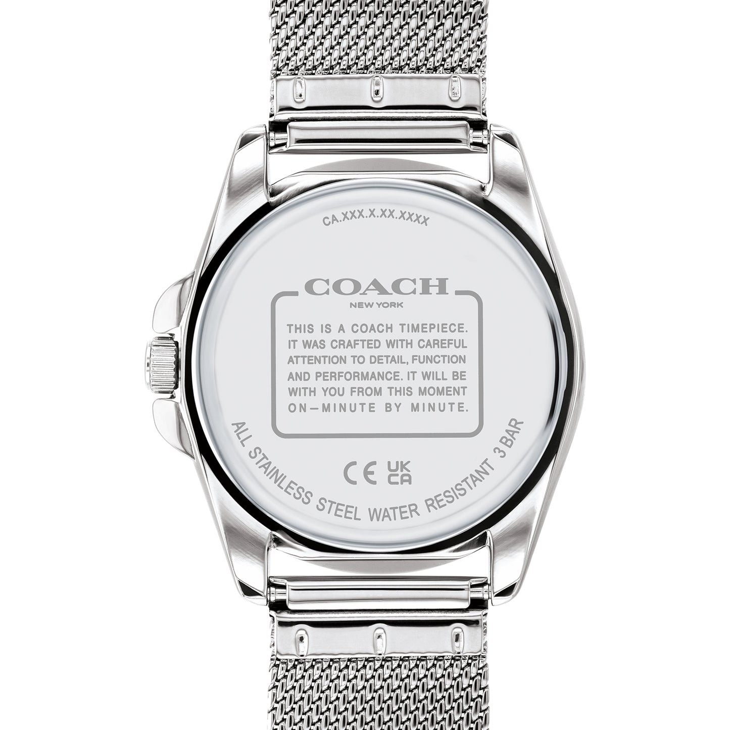 Coach 14504146 Women's Stainless Steel Mesh Bracelet and Silver White Dial Quartz Watch