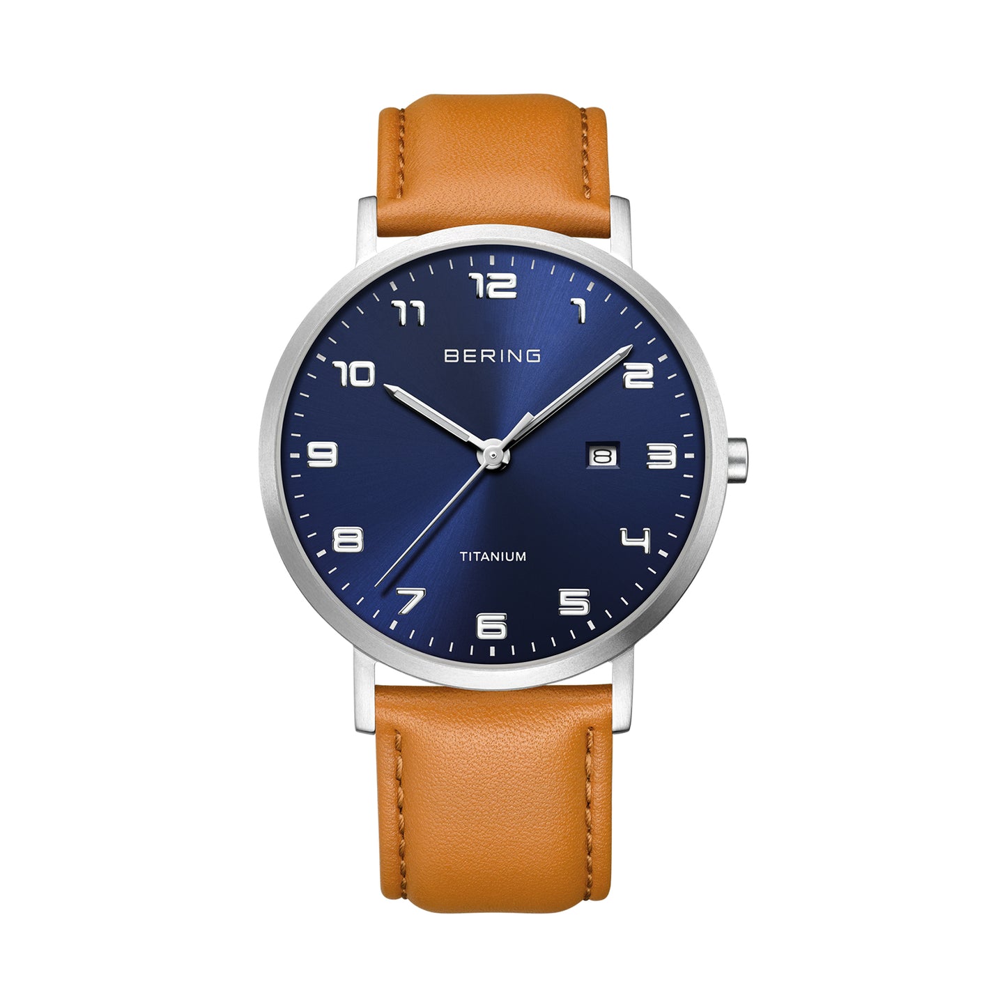 Bering 18640-567 Men's Calfskin Leather Strap Watch