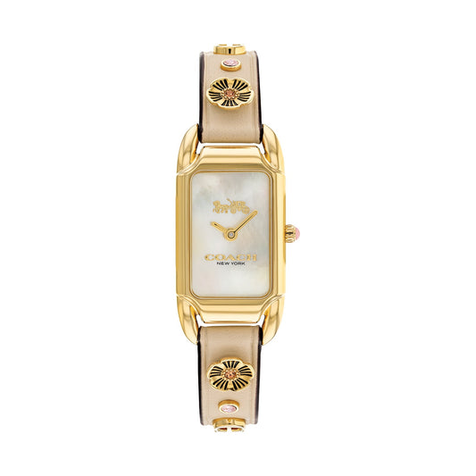 Coach 14504115 Women's Ivory Calf Leather Skin Strap and Ivory Mother of Pearl Dial Quartz Watch