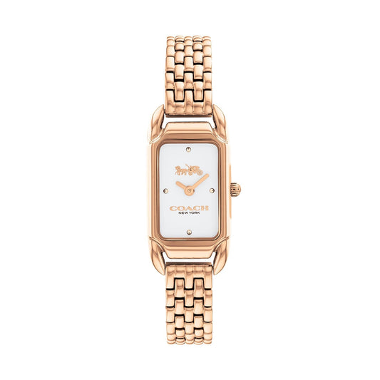 Coach 14504171 Women's Rose Gold Stainless Steel Bracelet and White Dial Quartz Watch