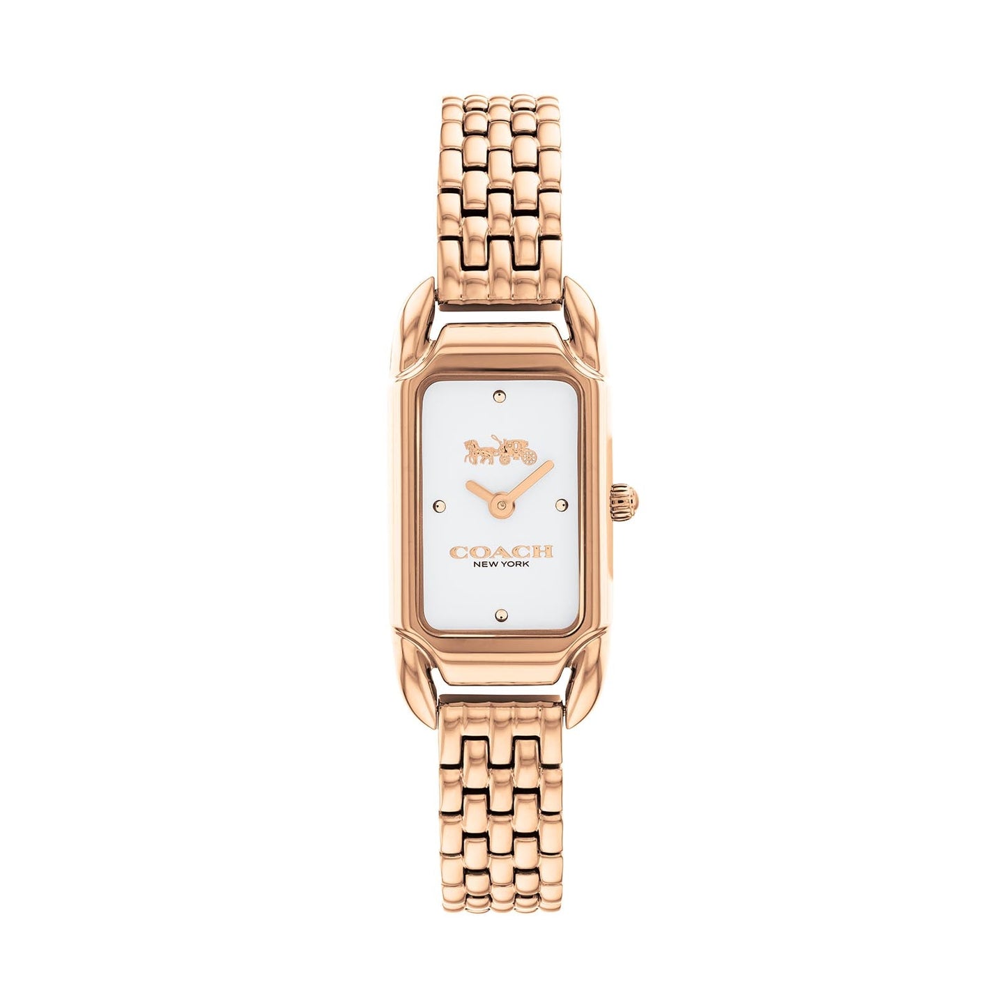 Coach 14504171 Women's Rose Gold Stainless Steel Bracelet and White Dial Quartz Watch