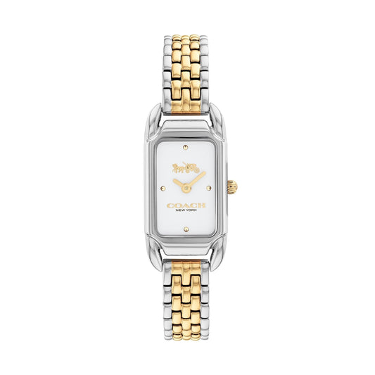 Coach 14504172 Women's Two-Tone Gold & Stainless Steel  Bracelet and White Dial Quartz Watch