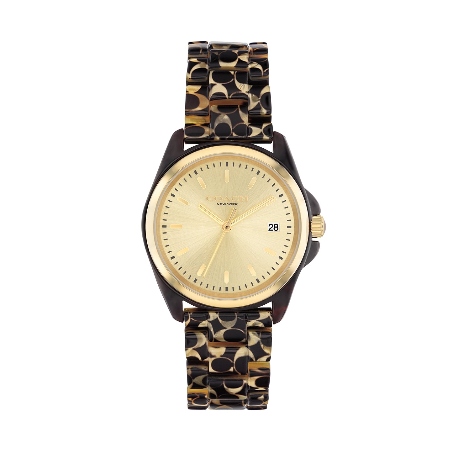 Coach 14504187 Women's Tortoise Acetate Bracelet Watch