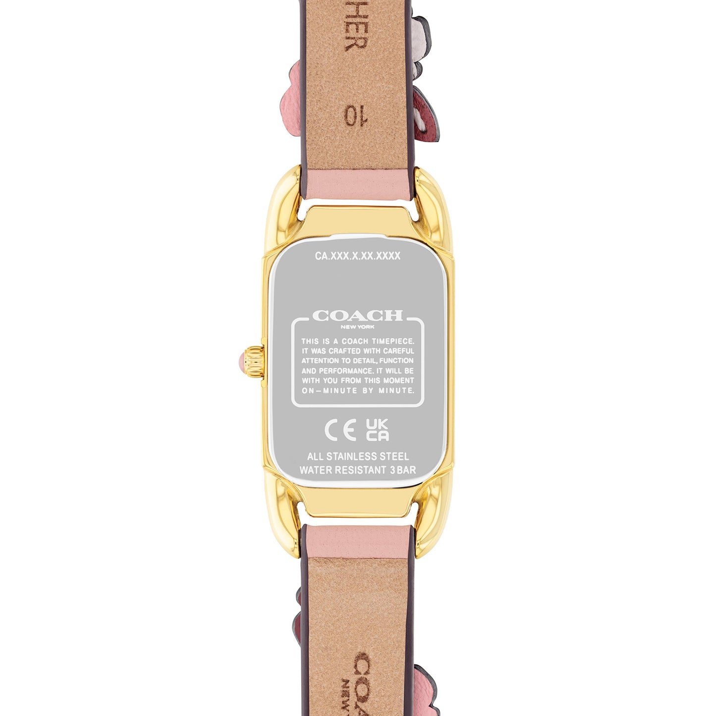 Coach 14504191 Women's Calfskin Leather Strap Watch