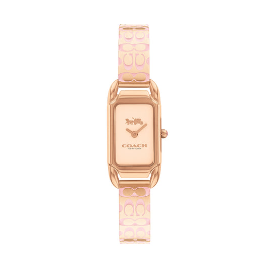 Coach 14504194 Women's Ionic Plated Rose Gold Steel Bangle Watch