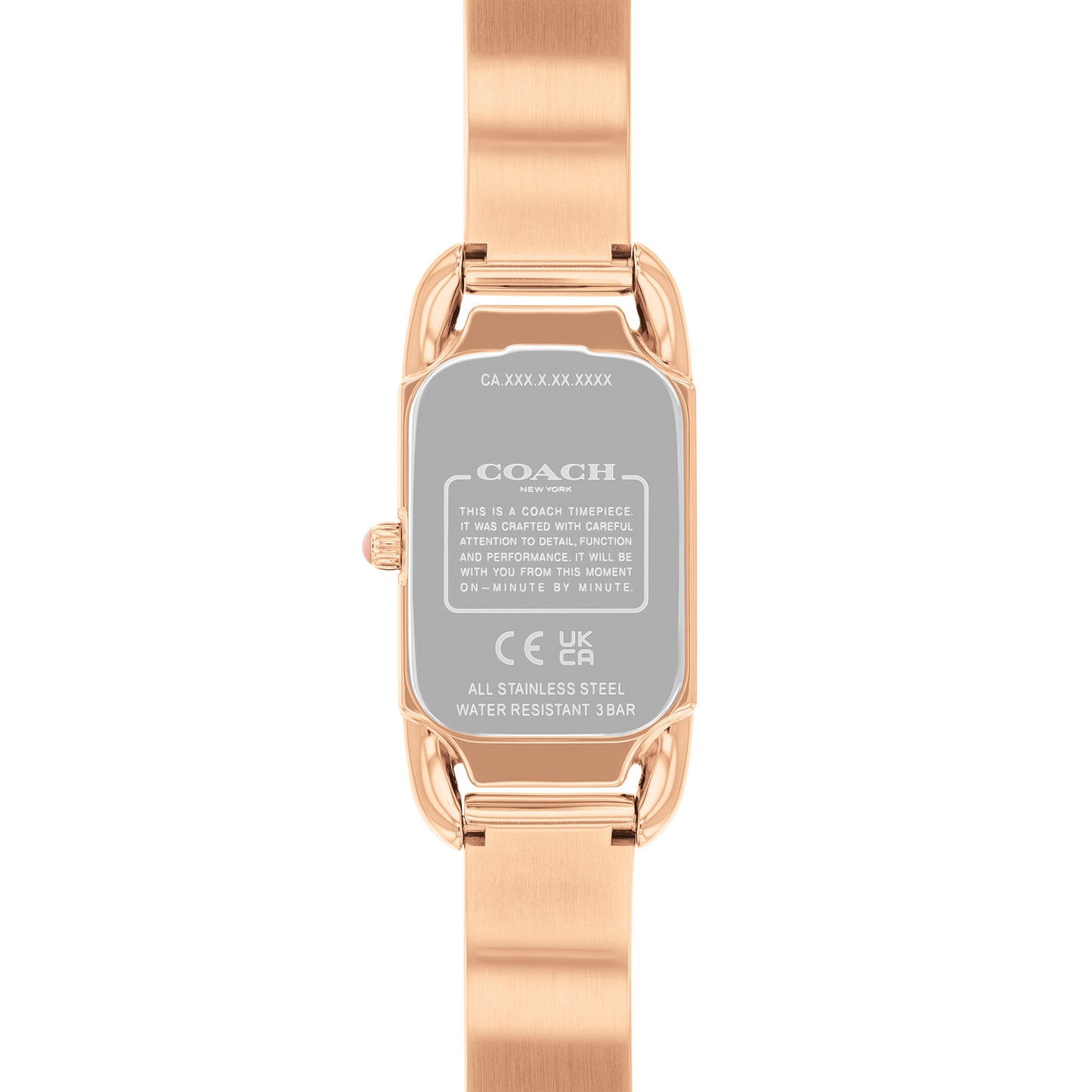 Coach 14504194 Women's Ionic Plated Rose Gold Steel Bangle Watch