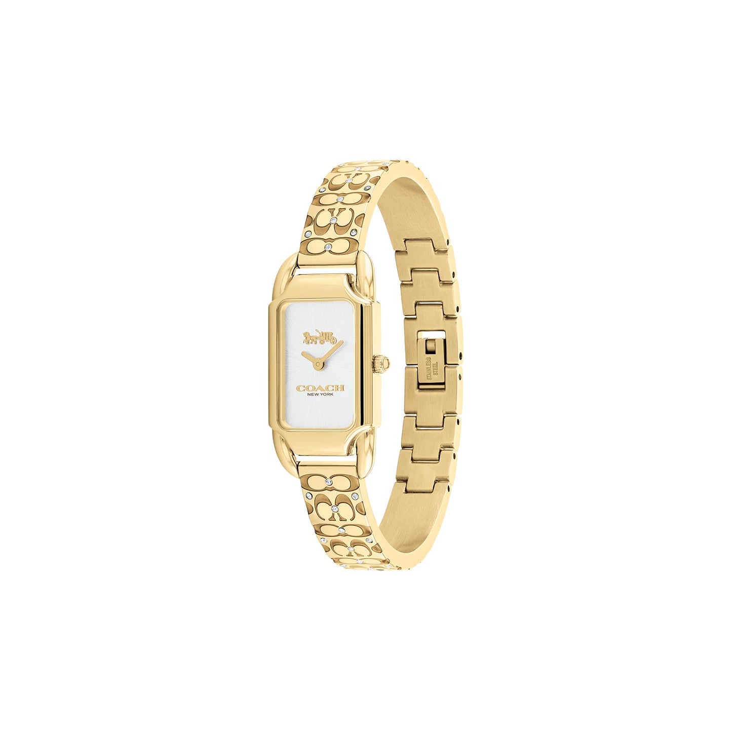 Coach 14504196 Women's Ionic Thin Gold Plated Steel Bangle Watch