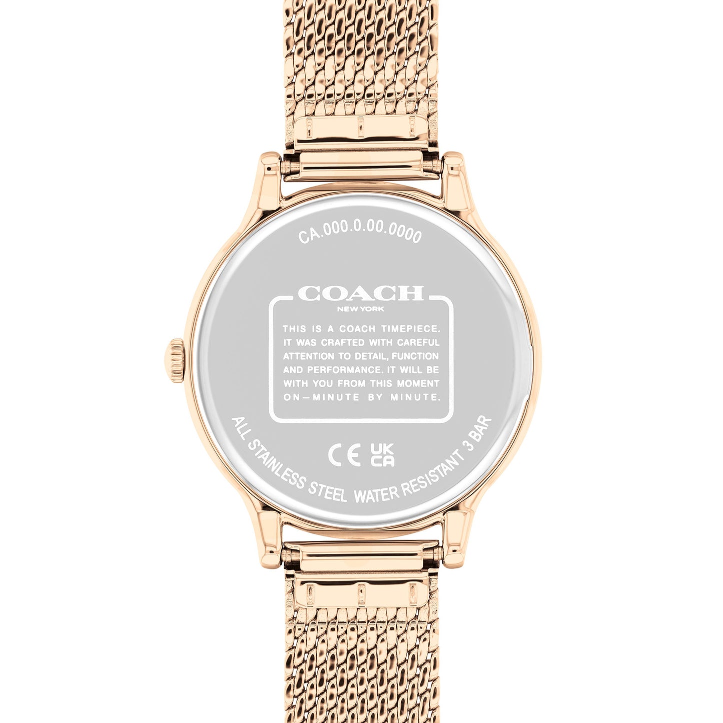 Coach 14504217 Women's Ionic Rose Gold Plated Steel Mesh Watch