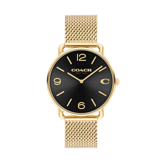Coach 14602654 Men's Ionic Plated Thin Gold Steel Mesh Watch