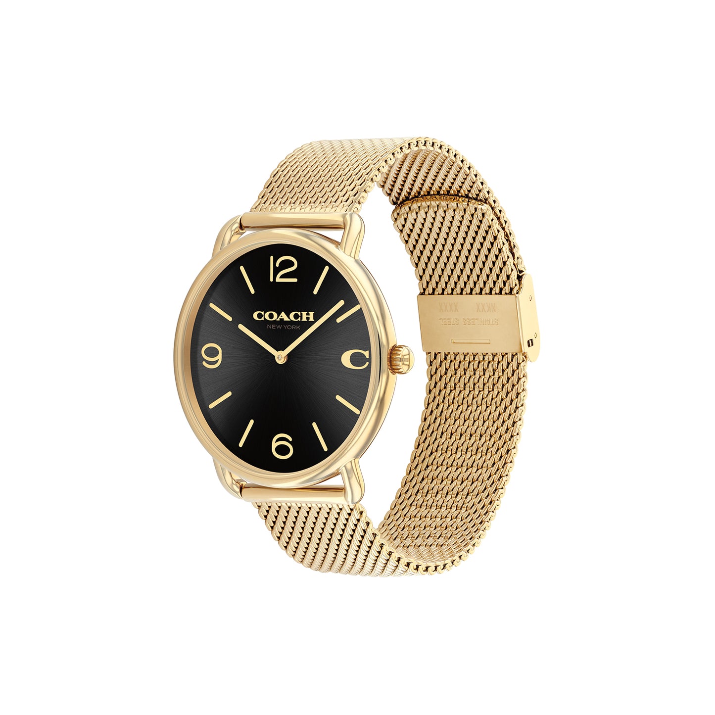 Coach 14602654 Men's Ionic Plated Thin Gold Steel Mesh Watch