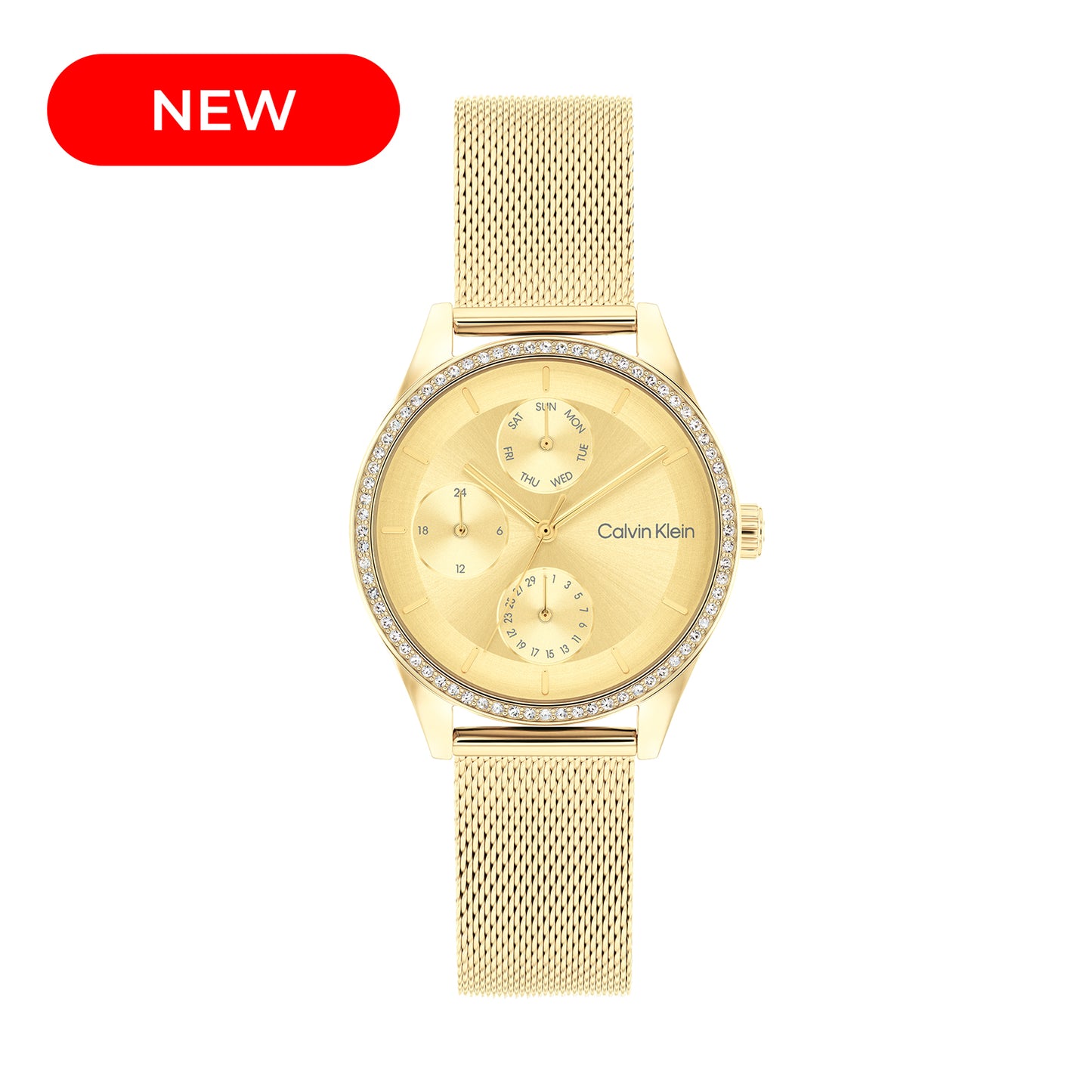Calvin Klein 25100011 Women's Ionic Plated Thin Gold Steel Mesh Watch