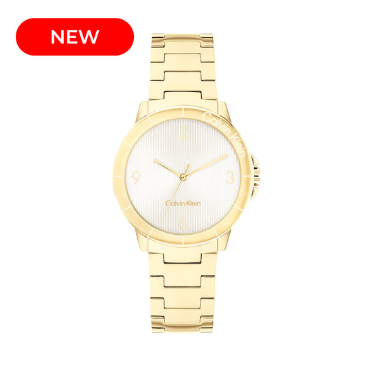 Calvin Klein 25100023 Women's Ionic Plated Light Gold Steel Watch
