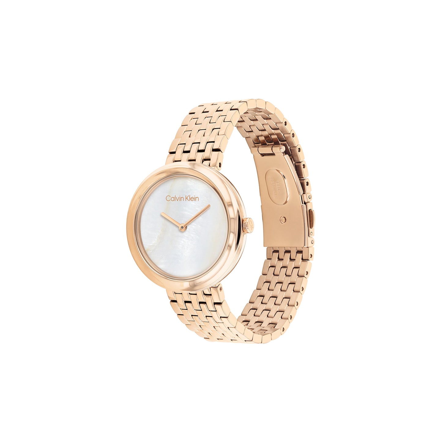 Calvin Klein 25200322 Women's Ionic Carnation Gold Plated Steel Quartz Basic Slim Watch