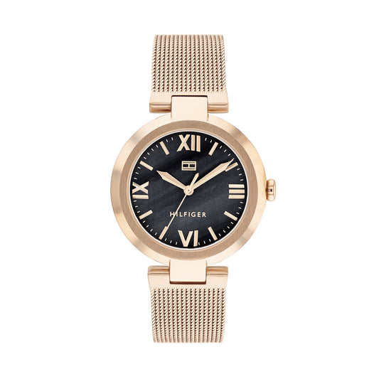 Tommy Hilfiger 1782633 Women's Ionic Carnation Gold Plated Steel Mesh Watch
