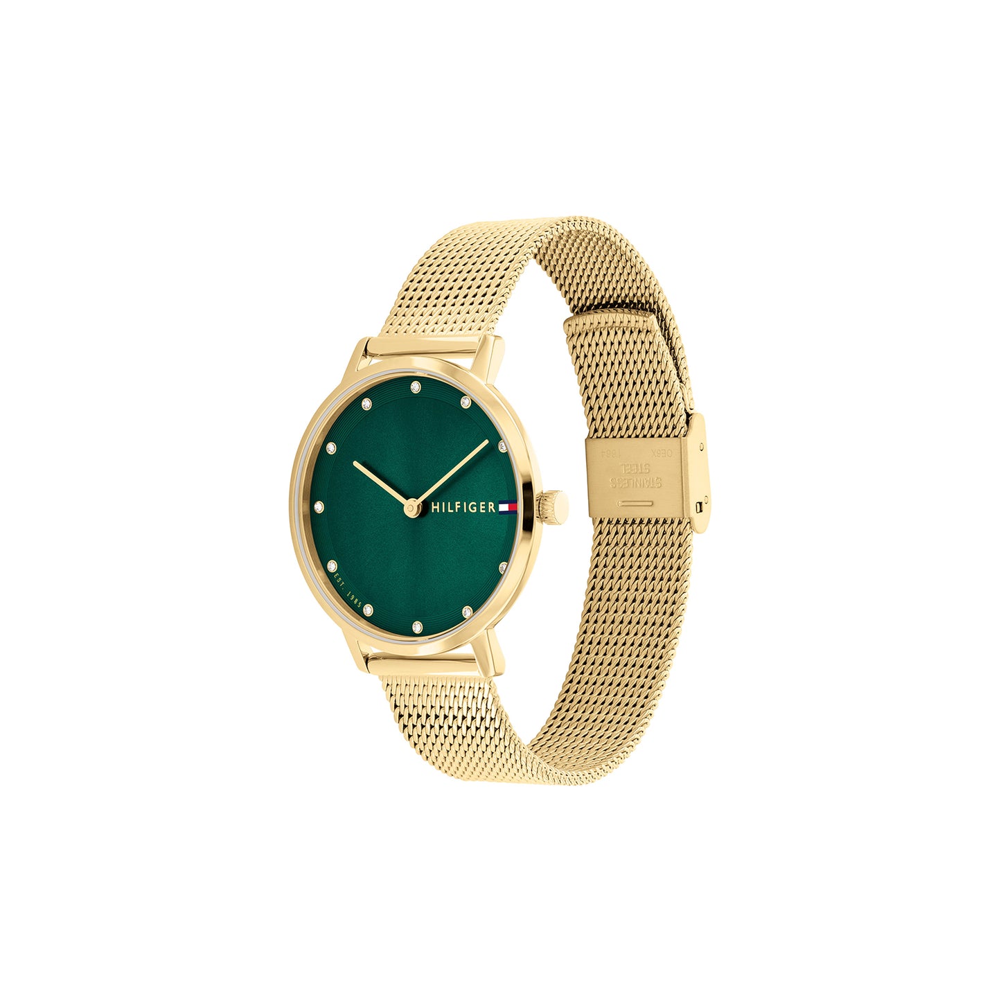 Tommy Hilfiger 1782668 Women's Ionic Thin Gold Plated Steel Mesh Quartz Basic Slim Watch