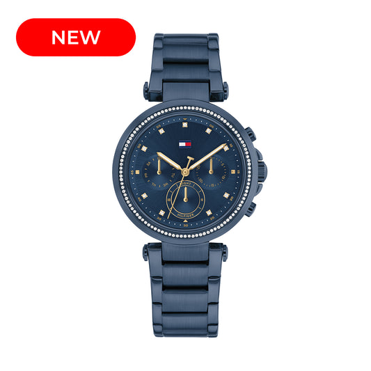 Tommy Hilfiger 1782704 Women's Ionic Plated Blue Steel Watch