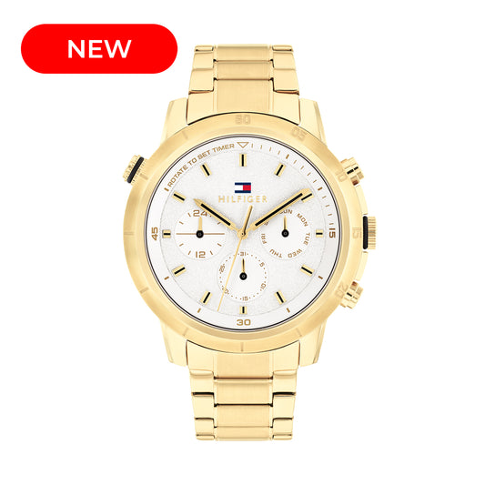 Tommy Hilfiger 1792127 Men's Ionic Plated Thin Gold Steel Watch