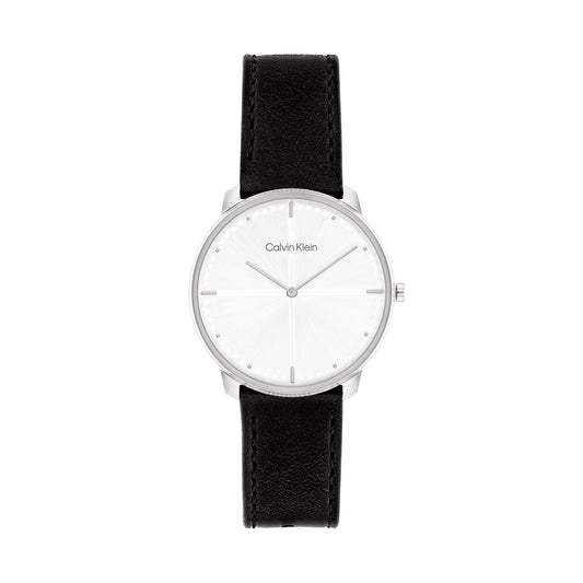 Calvin Klein 25200156 Unisex Black Leather Watch