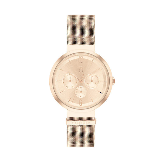 Tommy Hilfiger 1782538 Women's Ionic Carnation Gold Plated Steel Mesh Watch