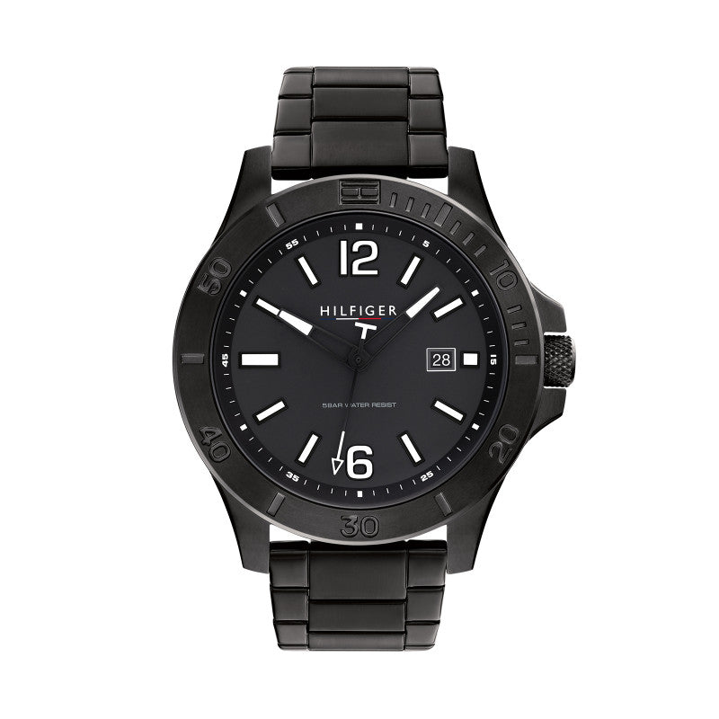 Tommy Hilfiger 1791996 Men's Ionic Black Plated Steel Watch